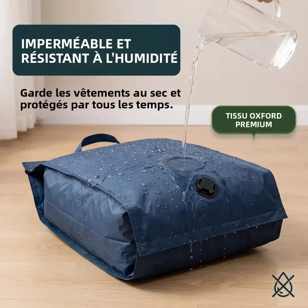 sacs de rangement sous vide pour voyage, économiseurs d'espace, réutilisables, résistants à la poussière et à l'humidité, sacs de compression durables pour valises de voyage