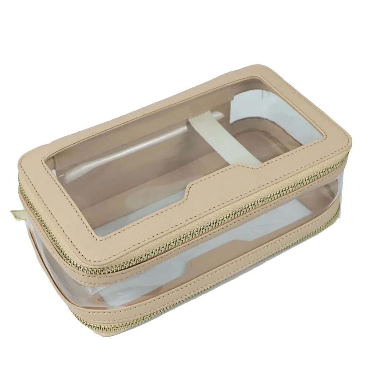 grande capacité étanche, besoin d'ordinateur portable pour voyage, sac de rangement transparent nécessaire en cuir pu