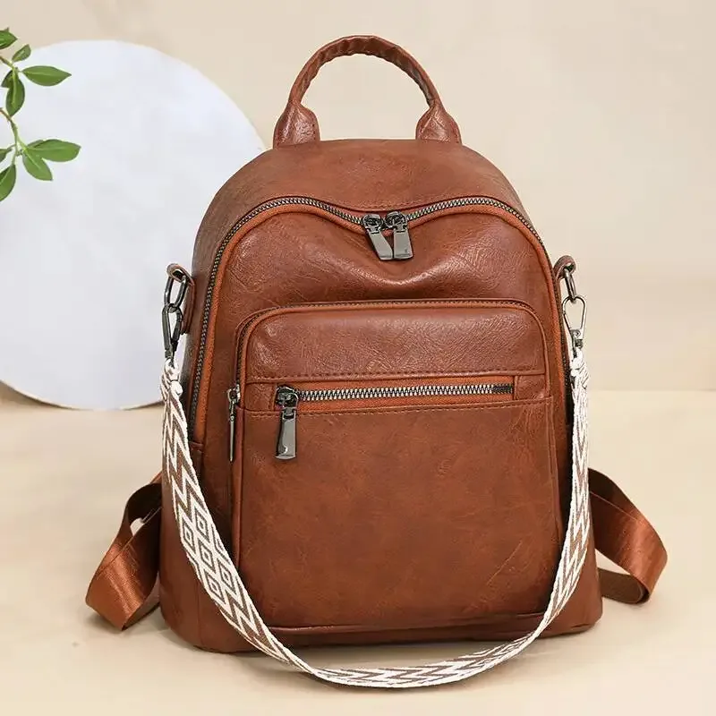mode femmes sac grande capacité décontracté banlieue voyage sac à main en vente plus récent style britannique sac à dos femmes pu léger