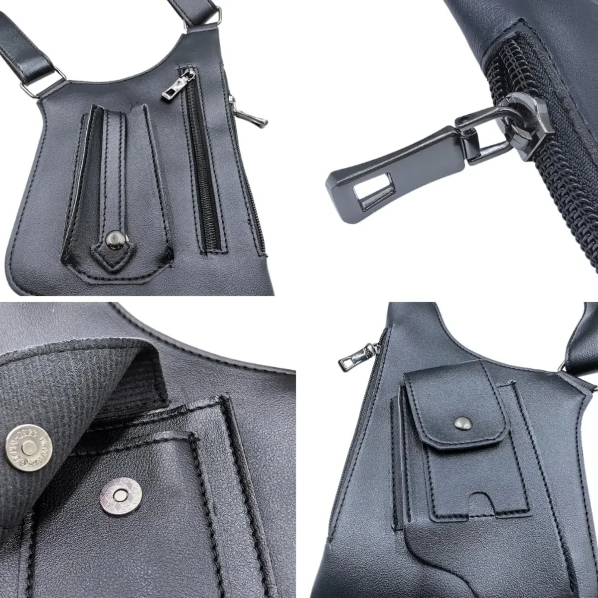 sac antivol sous les bras, étui d'épaule caché, double pochette de rangement, poche portefeuille pour téléphone
