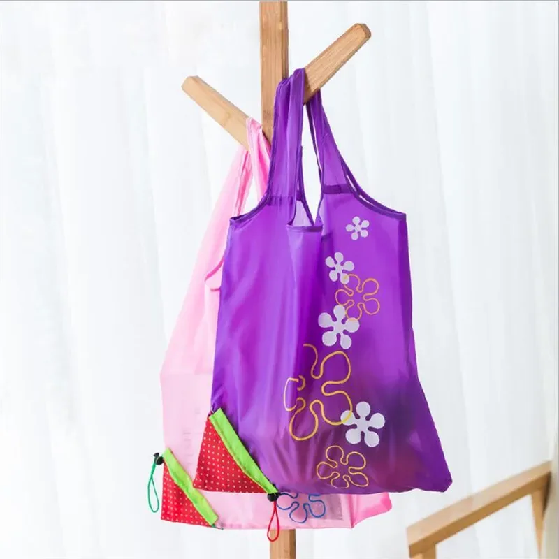 sac de rangement créatif pour l'environnement, sacs à provisions pliables harvey, sac fourre-tout réutilisable, sac d'épicerie pliable, sac à soupe en nylon, 1pc