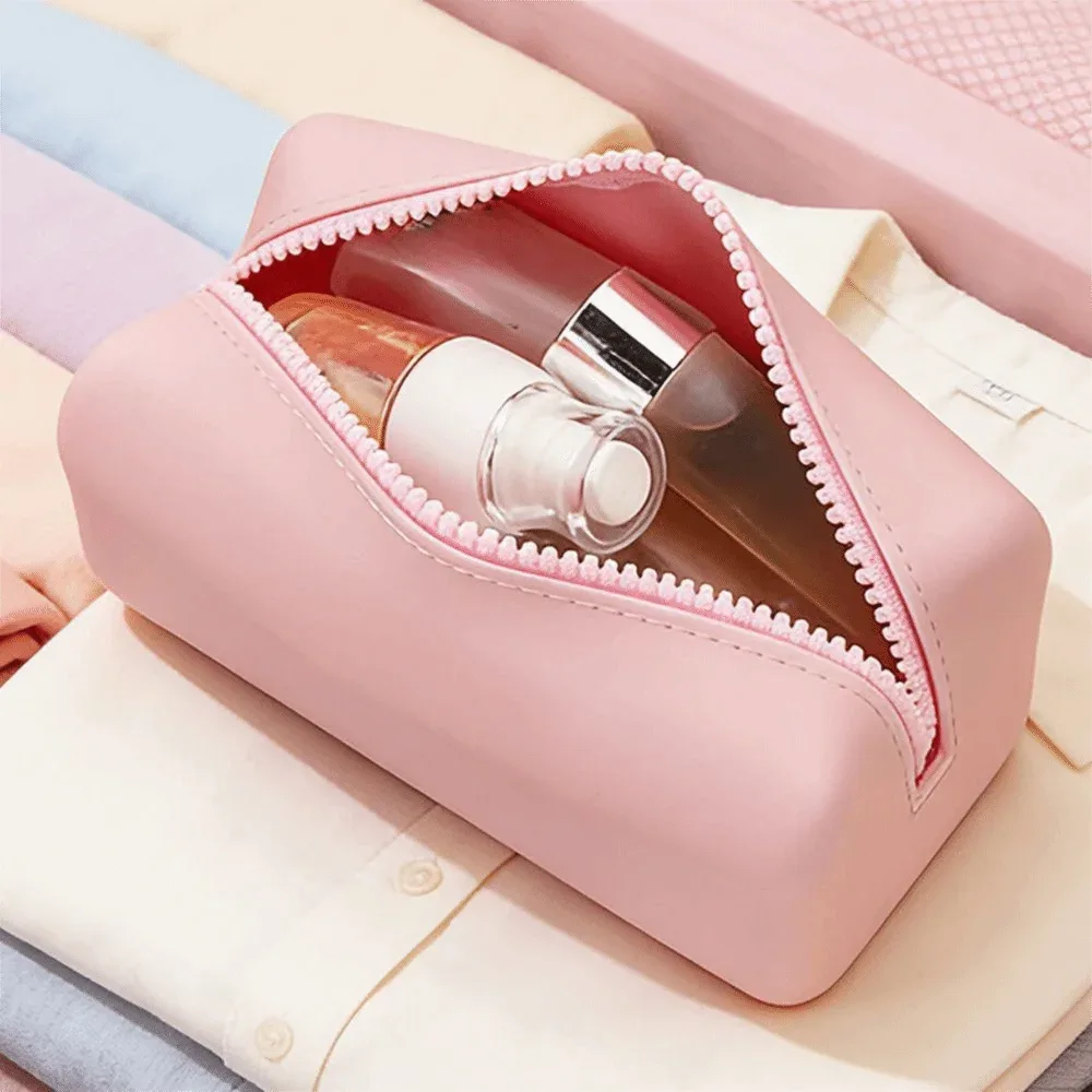 sac de rangement pour cosmétiques en silicone de haute qualité, grande capacité, étanche, pochette de voyage, sac à main