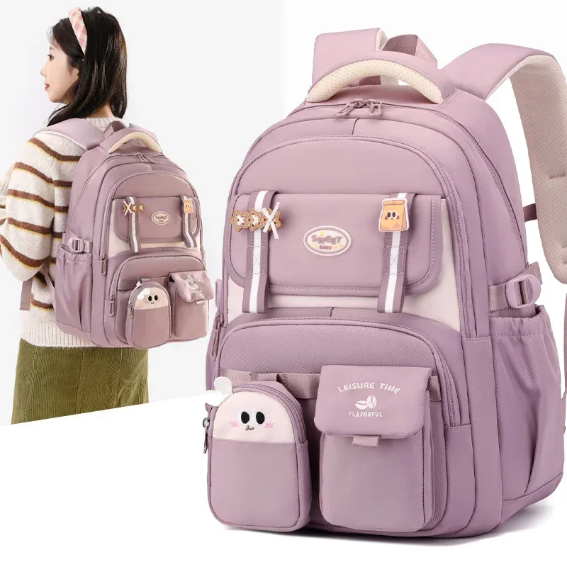 Sac à dos scolaire tendance pour filles, sacs d'école pour adolescentes, sac à dos pour ordinateur portable, sac à dos de voyage décontracté, sac à livres, cartable pour enfants, imperméable