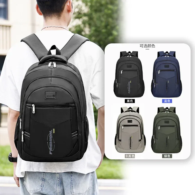 sac à dos de voyage d'affaires de grande capacité pour hommes, sac à dos pour ordinateur portable, tendance, sacs à double épaule pour collège et lycée, en vente