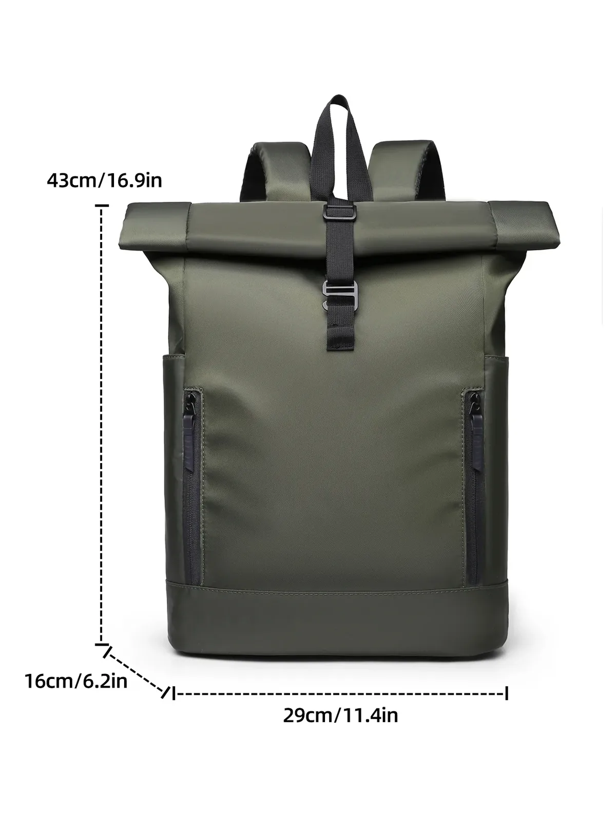 nouveau sac à dos tendance en nylon, tissu résistant à l'usure, sac pour ordinateur portable de 16 pouces, grande capacité pour les voyages d'affaires, les déplacements et les loisirs