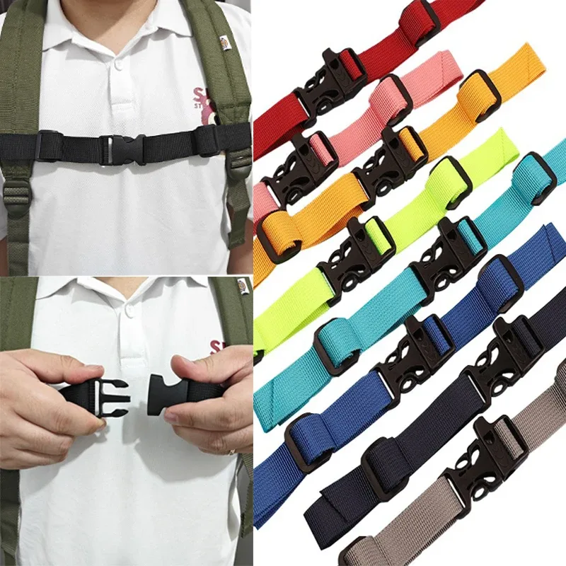 Harnais de sangle de sac de poitrine pour sac à dos antidérapant, sangles à Clip à boucle réglable pour sac tactique de Camping en plein air, accessoires de ceinture fixe