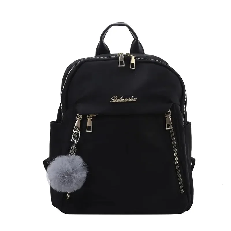sac à dos d'étudiant simple noir de grande capacité style harajuku