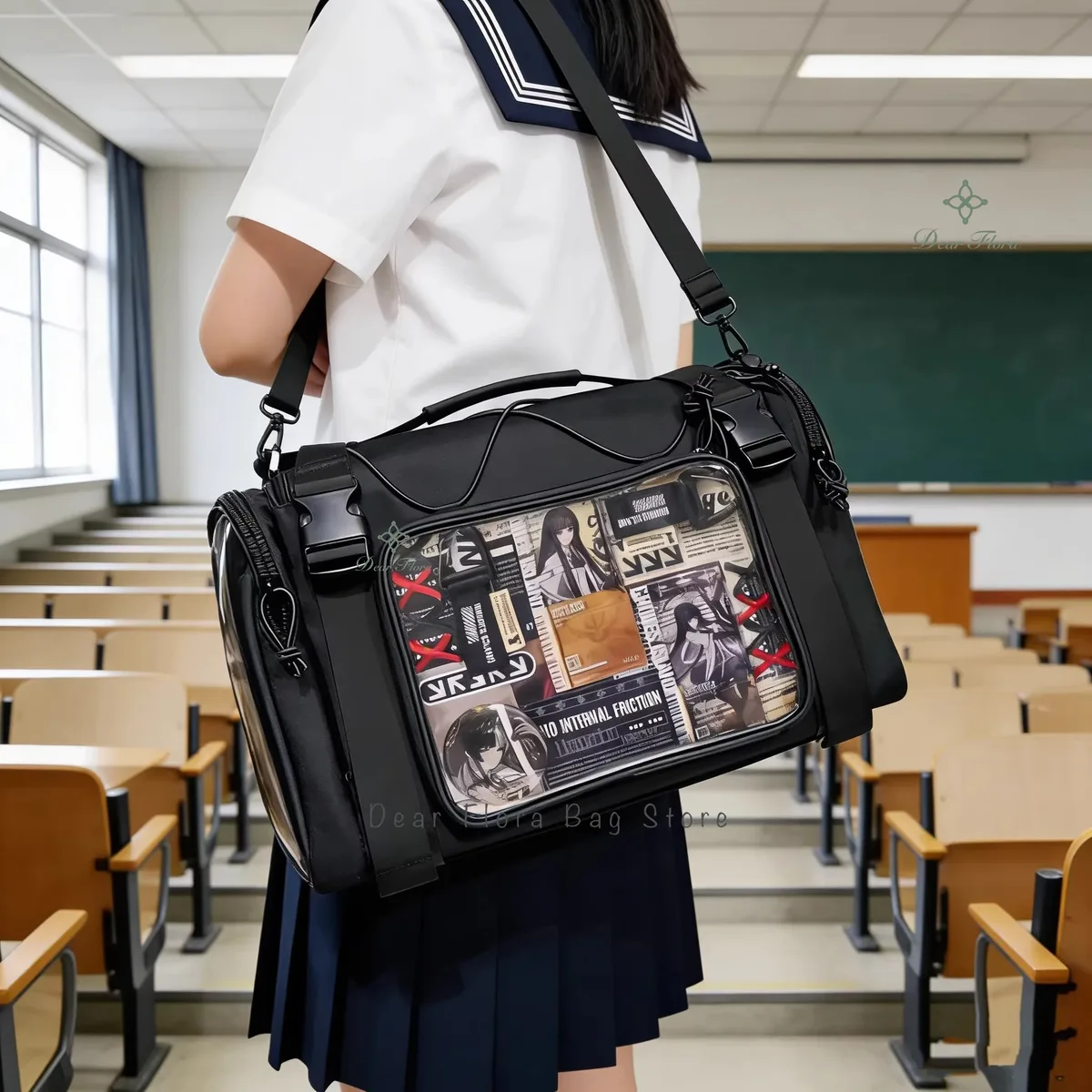 nouveau sac à bandoulière y2k ita grande capacité, sac de sport transparent pour filles, sac messager mignon, sacs à main de banlieue diy