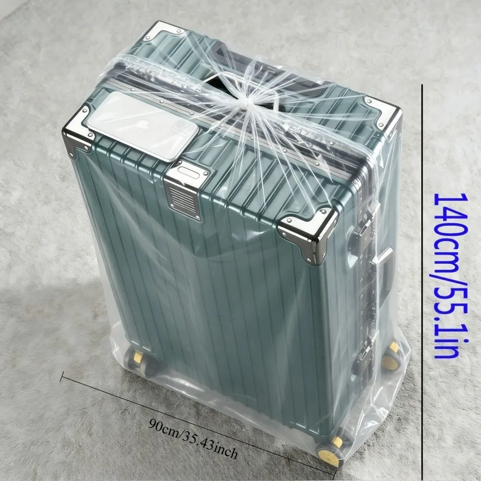 sac anti-poussière pour rangement de bagages en 2 parties, sac en plastique transparent, housse de protection, housse anti-poussière, sac de rangement pour bagages, sac anti-poussière pour chaise
