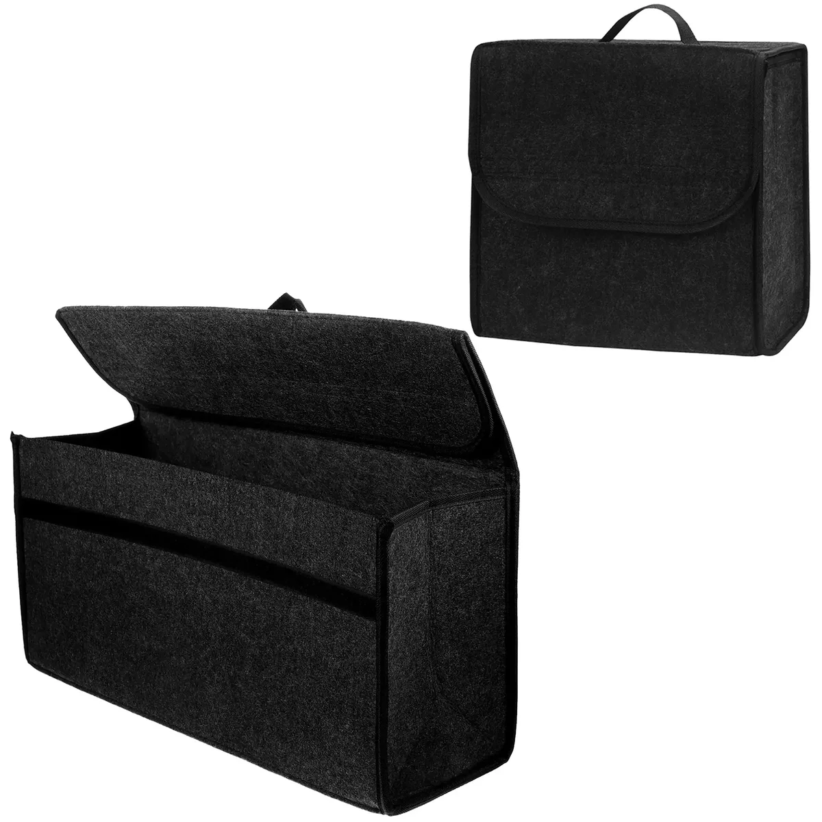Organisateur de coffre de voiture en feutre pliable, boîte de rangement améliorée en feutre multi-usage pour outils, courses et entretien, 2 tailles