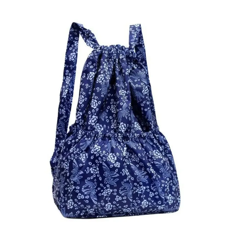 sac à provisions portable étanche en polyester pour dames, sacs à dos de grande capacité, sac à bandoulière de proximité, imprimé floral décontracté