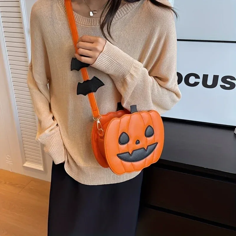 sac à main de style diable avec crâne fantôme pour femme et fille, sacoche à la mode, style enchanteur, citrouille d'halloween