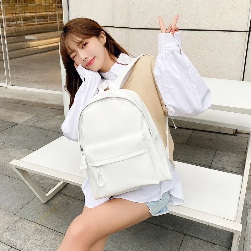 sac à dos en cuir de grande capacité pour femme, sac à dos pour ordinateur portable, cartable de livre de haute qualité, adolescentes, étudiant, mode
