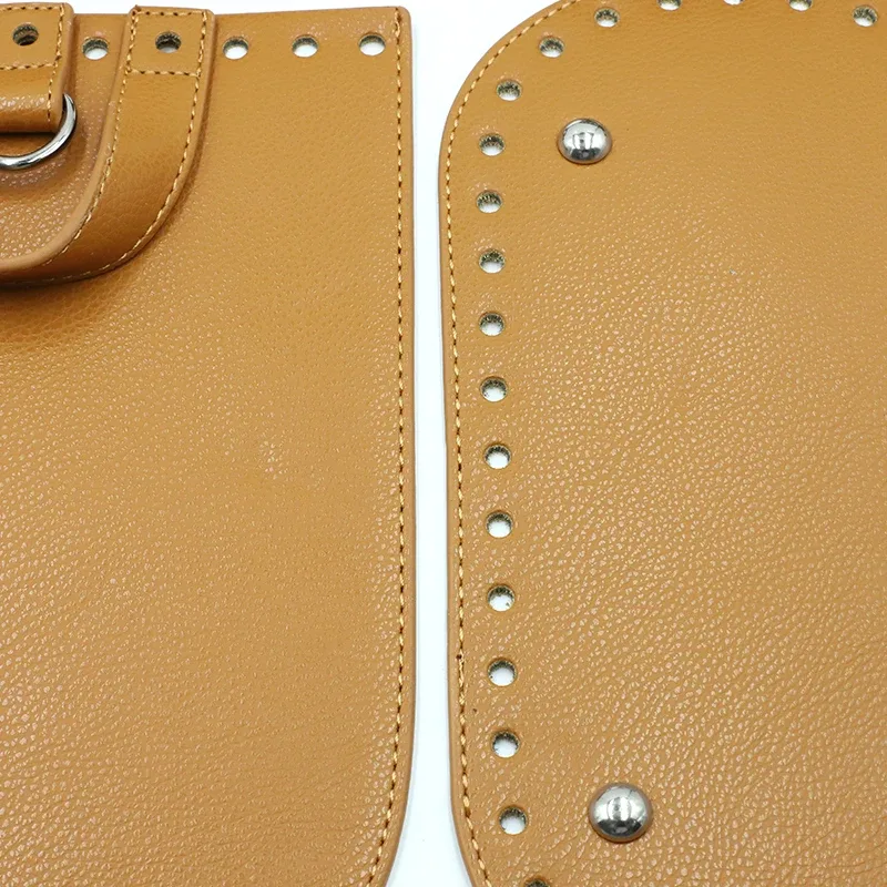 1 ensemble de sacs à main faits à la main en cuir pu avec fond de sac, accessoires de quincaillerie et bandoulière pour sac à main, pour sac à dos diy pour femme