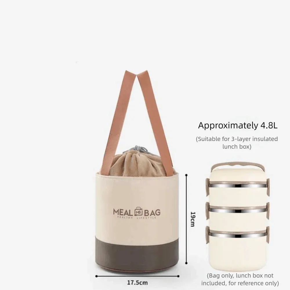 nouveau sac de rangement de boîte à déjeuner en papier d'aluminium, sac d'isolation thermique isolé oxford, sac thermique de grande capacité pour aliments, pique-nique