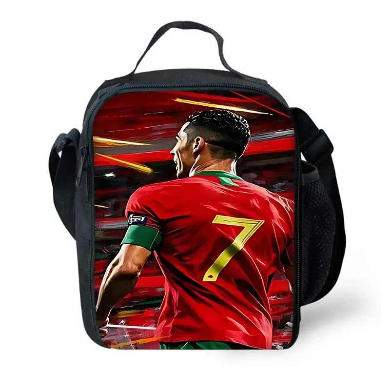 sac à dos d'école pour enfants football star avec sacs à déjeuner r-ronaldos, trousses à crayons, sacs d'école c-cr7 pour garçons et filles, meilleur cadeau