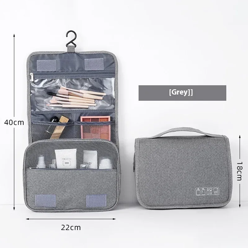 trousse de toilette pliable pour voyage et affaires, trousse de maquillage, cosmétique