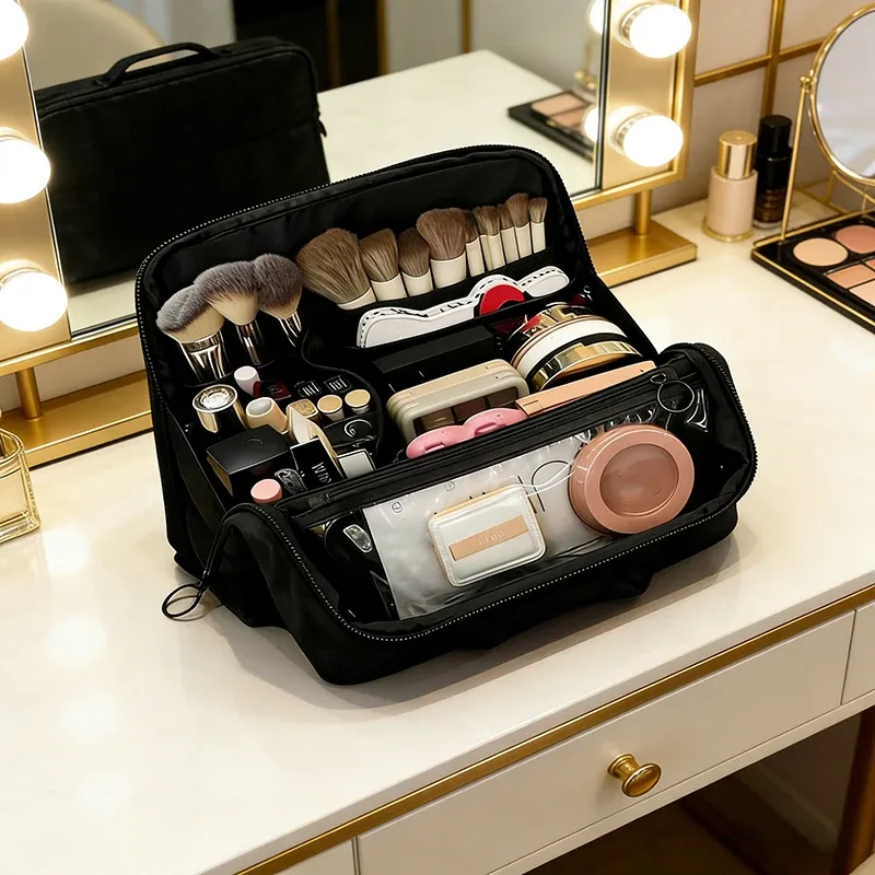 Sac de rangement de beauté portable pour les voyages et l'usage quotidien