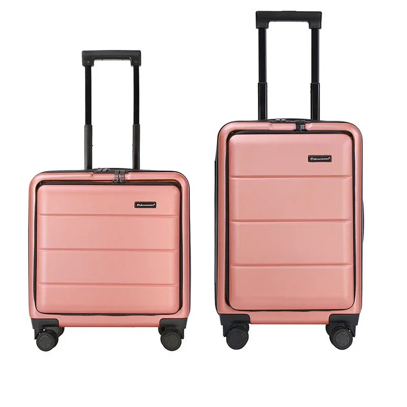 klqdzms valise de haute qualité sur roulettes 20"22"24"26 pouces, ouverture frontale, bagage de cabine multifonctionnel, valise trolley.