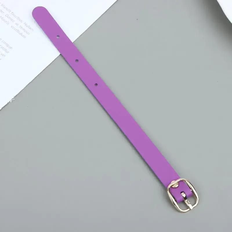 sangles d'étiquettes de bagages en pu résistantes aux rayures, boucles en alliage multicolores pour voyages d'affaires, porte-étiquettes de valise