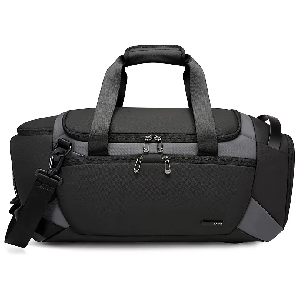 sac voyage sac voyage polyvalent polyester imperméable noir compartiment chaussures séparation sec humide format sacoche