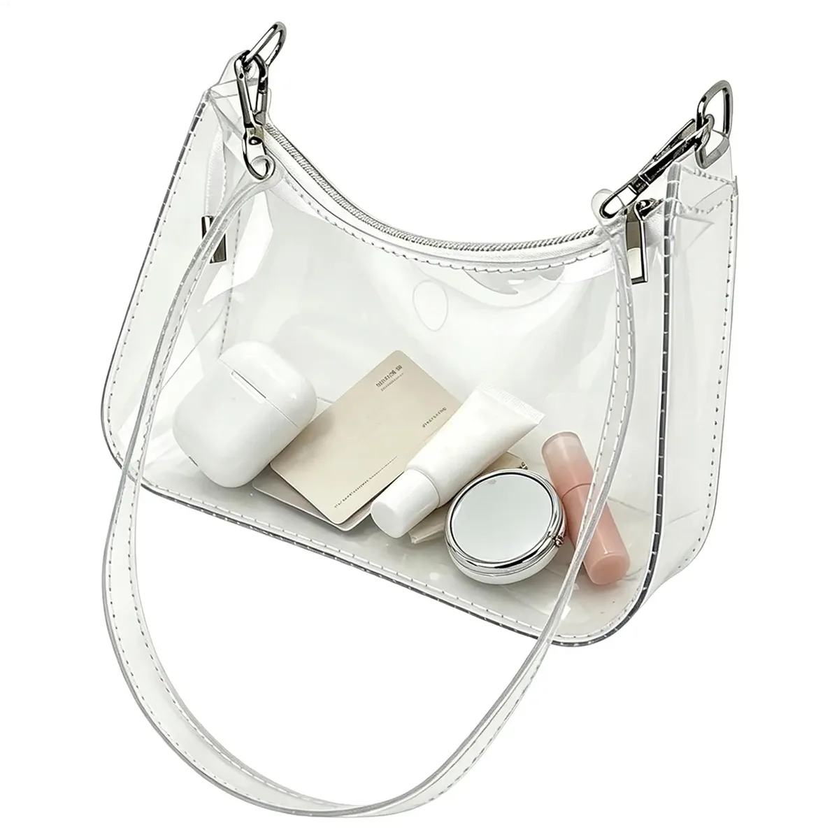 sac à bandoulière étanche en pvc de haute qualité, sac à main transparent, pochette approuvée pour le stade, sac de rangement pour concerts, bureau, voyages, mariages
