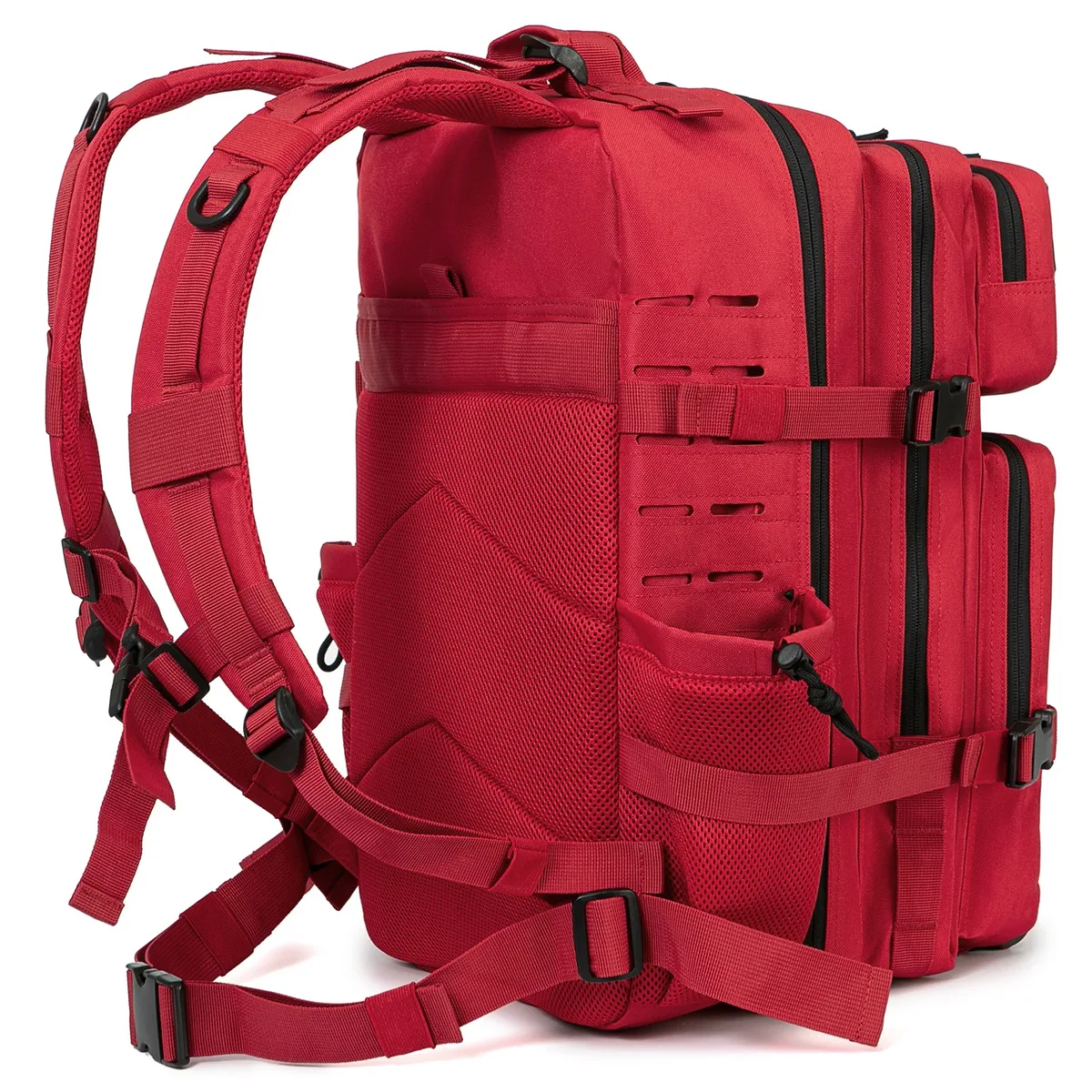 sac à dos tactique robuste 25l/45l pour hommes et femmes, idéal pour la gym, l'école, le camping, les voyages et les trajets quotidiens, avec double porte-gobelets