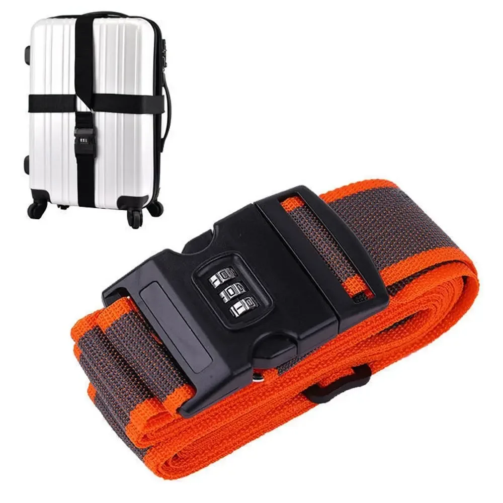 sangle de bagage de voyage réglable avec verrouillage par mot de passe, ceinture d'emballage, verrouillage sécurisé des bagages, antivol, ceinture de faisceau de bagages