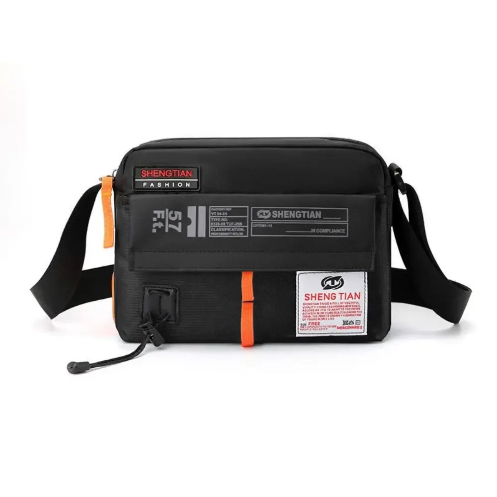 nouveau sac à bandoulière décontracté en nylon couleur contraste étanche sacs à bandoulière simples sacs de messager de sport horizontaux de grande capacité