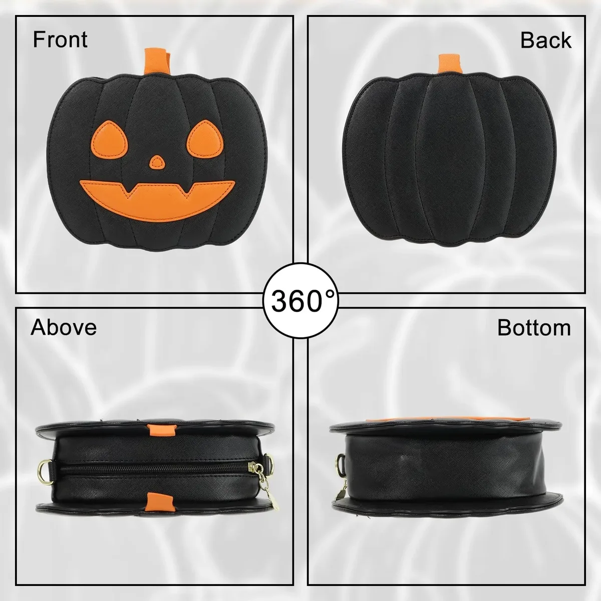 sac à bandoulière en cuir pu pour femme, sac à main d'halloween, sac à provisions d'halloween, sac de messager démon, initié à la aliments