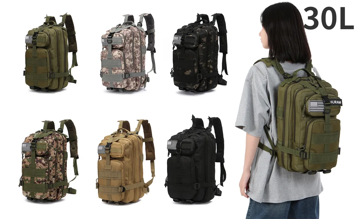 sac dos nylon tactique camouflage beige bleu vert rose 50l randonnée camping sport extérieur