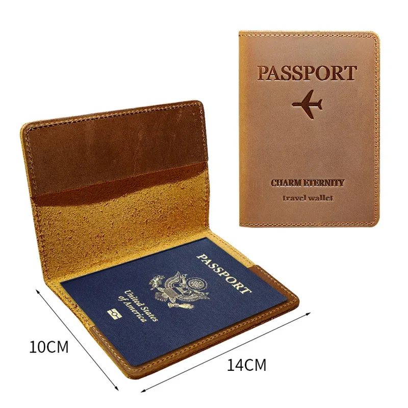 porte-passeport universel pour femmes et hommes, blocage rfid, étui de voyage fin, pochette en cuir véritable, housse de passeport, portefeuille de voyage