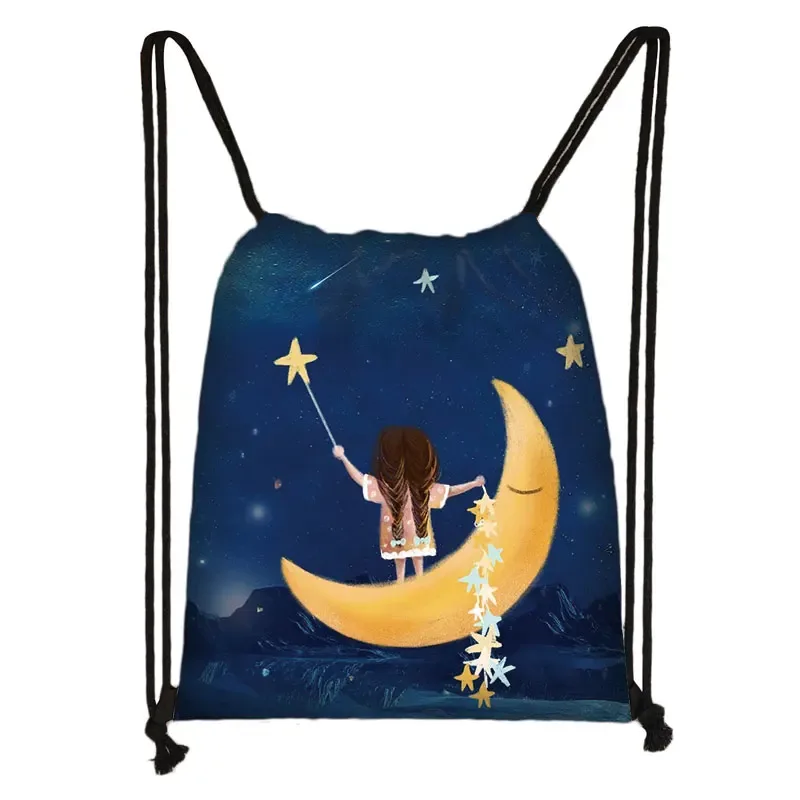 spacvier-sac à dos imprimé pilote pour femme, astronome ovni, proximité wstring, sac de rangement pour chaussures de voyage, support de livre pour adolescent, cadeau