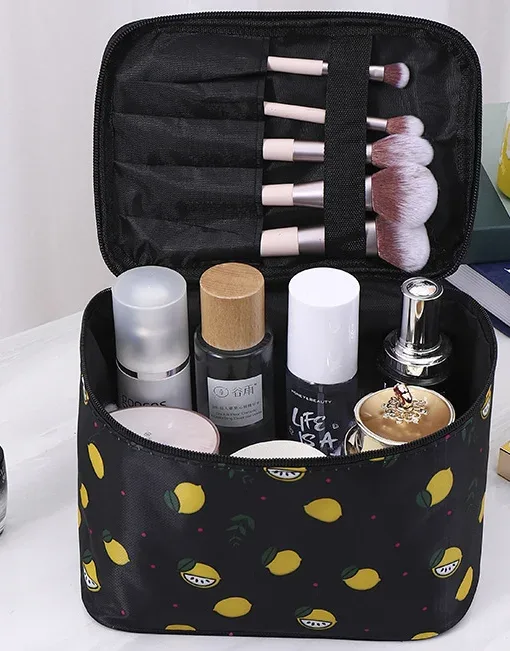 grande trousse à cosmétiques, sac de rangement mignon de grande capacité, sac de beauté simple et étanche, sac de transport de voyage zdh240