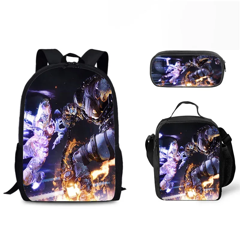 sac dos nylon personnages dessins animés fond noir format grand volume usage étudiant voyage