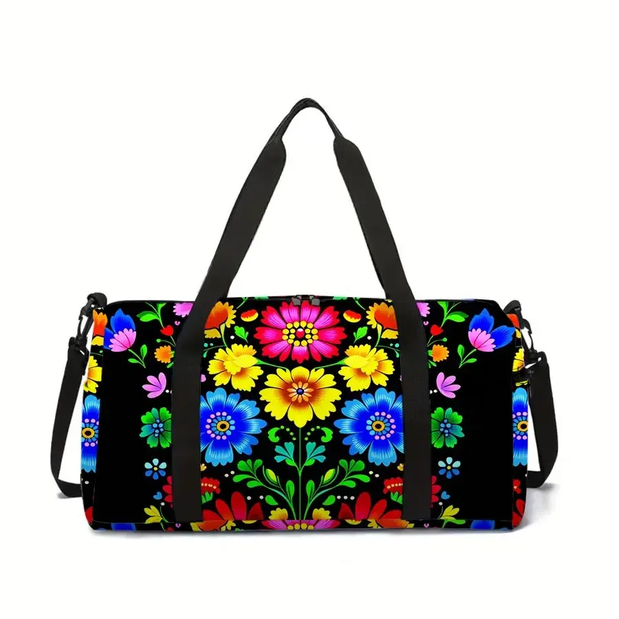 sac de voyage à grande capacité à imprimé floral pour garçon/fille, meilleur cadeau, sac de voyage 2d à motif de dessin animé, sac de sport de plein air pour enfants
