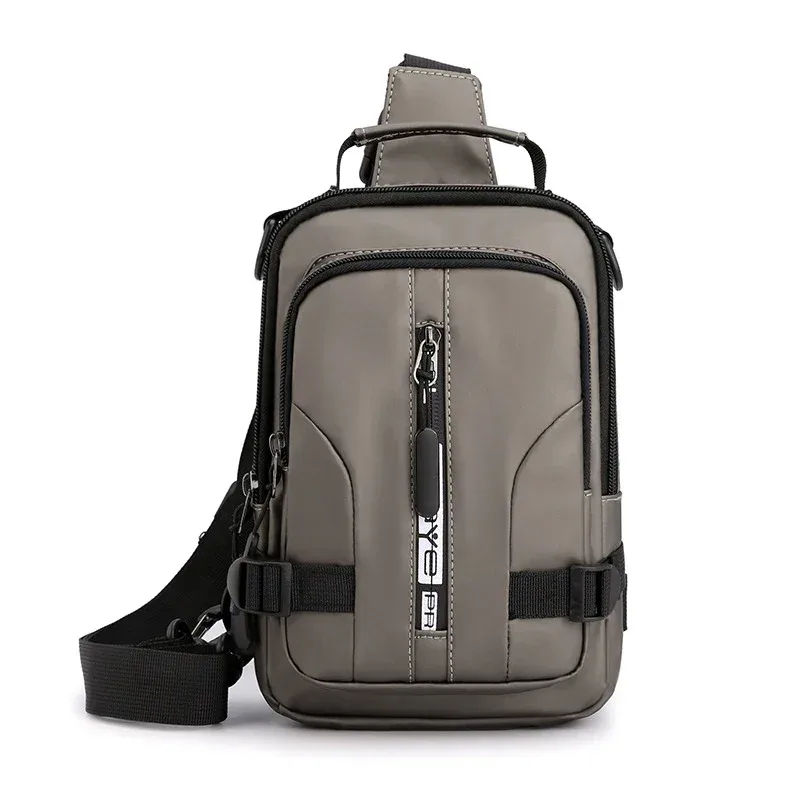 hommes mini sac à dos fronde bandoulière sac à bandoulière sac à dos avec port de chargement usb voyage nylon mâle côté messager poitrine sac pack