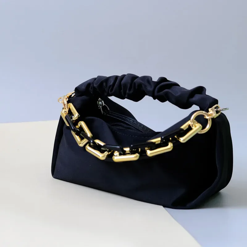 joblack-accessoire de sac à bandoulière pour femme, sangle dorée, ficelle de cou, poignée initiée en acrylique, partie amovible, nouvelle mode