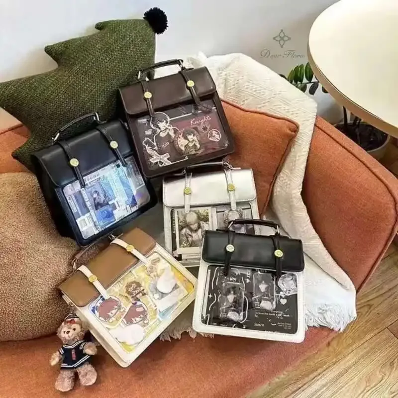 Mode mignon Ita sac à dos nouveau JK épaule Lolita messager sac à bandoulière filles Transparent bricolage affichage sac à main Y2K Mini sac à dos