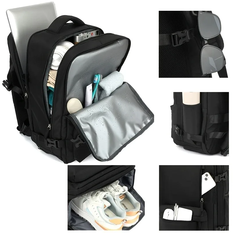 sac à dos pour ordinateur portable de voyage, 30 litres, unisexe, sac à dos de cabine, sac à dos quotidien de 15,6 pouces, sac à dos pour étudiants