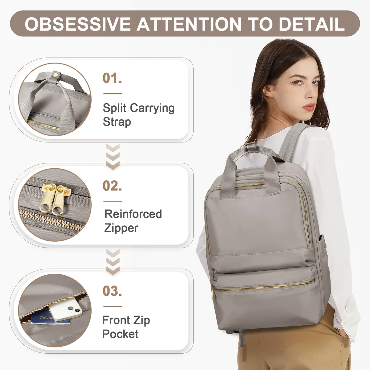 sac à dos pour femmes marque de luxe sacs à dos d'ordinateur portable d'université de grande capacité, sacs à main élégants de travail, sac à dos de voyage de cabine de vol pour hommes