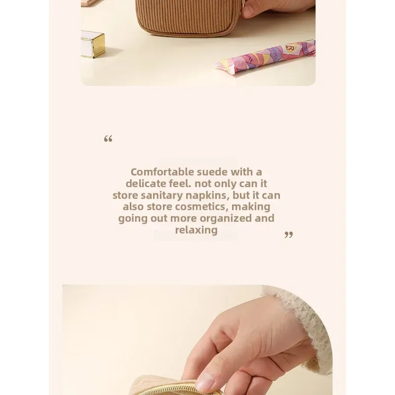 pochette de rangement mini pour maquillage et cosmétiques, étui pour rouges à lèvres et serviettes hygiéniques, sacs de voyage organisateurs pour femmes, petite pochette 2026