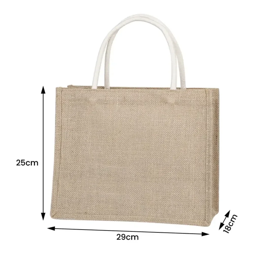sac fourre-tout en toile de jute imperméable vintage, sacs en bambou, sac à main beige décontracté de grande capacité, sacs de plage portables, sacs d'évaluation de voyage