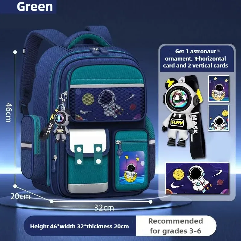sac à dos d'astronaute de dessin animé, cartable de grande capacité de 3e à 6e année, sac d'école étanche pour l'extérieur, sac à dos pour étudiant starryscky mohilas