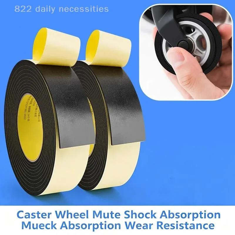 autocollant silencieux plastique noir jaune atteinte bagage voyage roulettes atténuation bruit durabilité professionnel utilisation quotidienne