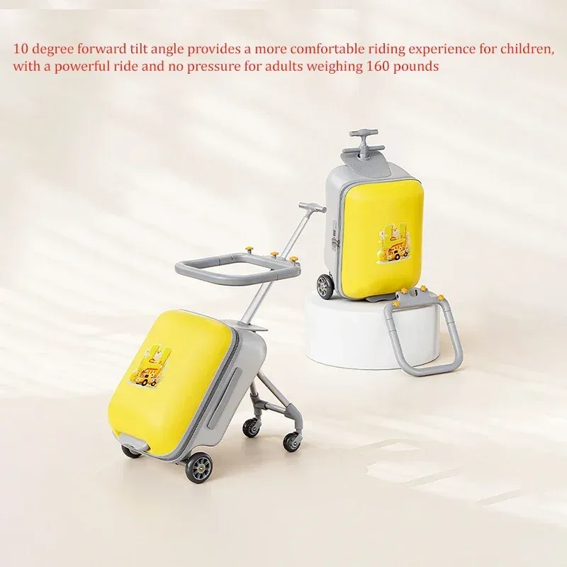 valise de chariot de voyage pour enfants, chariot de traction pour bagages pour enfants, sac de transport de siège de voyage, valise d'équitation pour bébé, bagage à main
