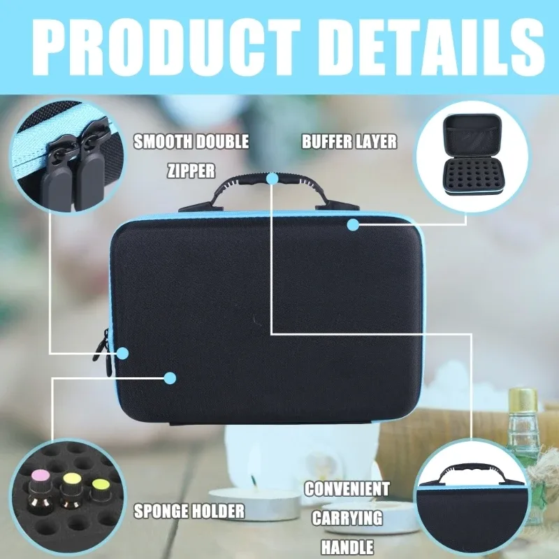 porte-huiles essentielles compacte, étui pour bouteilles 5 à 10ml, organisateur stockage