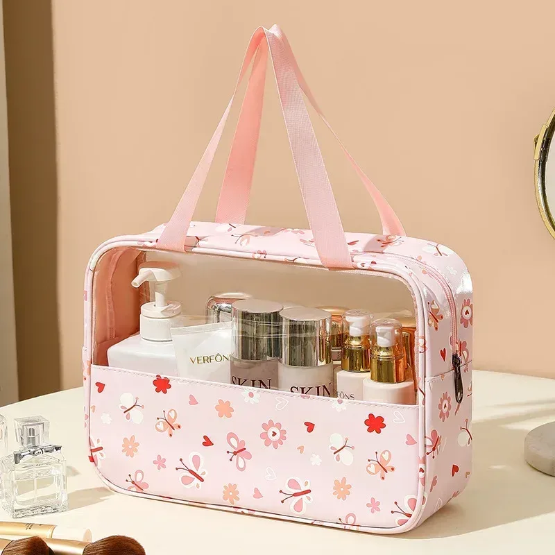 trousse de toilette femme 3 pièces translucide grande capacité – sacs de voyage essentiels pour cosmétiques et articles de bain