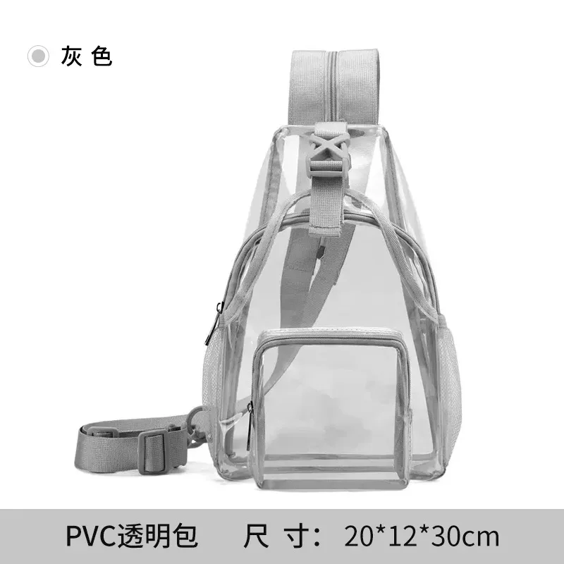sac à bandoulière transparent en pvc, imperméable, convertible, passe instantanément la sécurité des contrôles, pour femmes et hommes, stade, concert, événement sportif, voyage