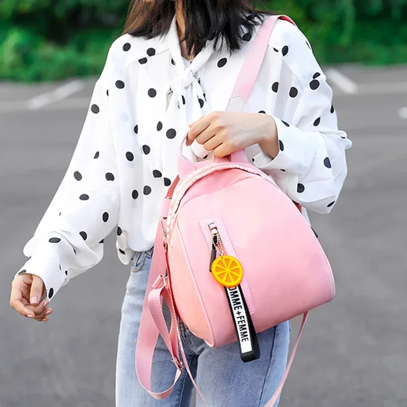 femmes sac à dos décontracté lettre multi-fonction multi poche voyage sacs à dos femme sac d'école pour adolescente sacs à bandoulière petit